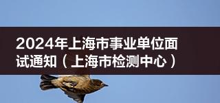 2024年上海市事业单位面试通知(上海市检测中心)